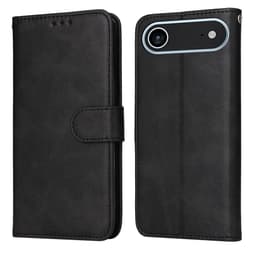 SKALO iPhone Air PU-läder Plånboksfodral - Svart