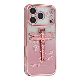 SKALO iPhone 17 Pro Max KADEM Dragonfly Glitter Skal - Rosa