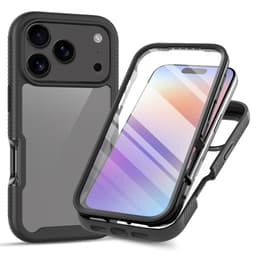 SKALO iPhone 17 Pro Shockproof Clear Hybrid+Skärmskydd Skal - Svart
