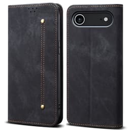SKALO iPhone Air Jeans Plånboksfodral - Svart