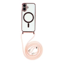 SKALO iPhone 17 TPU Color Edge Halskæde Cover - Pink