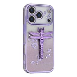 SKALO iPhone 17 Pro KADEM Dragonfly Glitter Skal - Lila