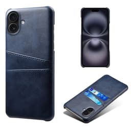 SKALO iPhone 17 PU-Läder Korthållare Skal - Blå