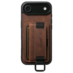 SKALO iPhone Air SUTENI H13 PU-läder Korthållare Skal - Brun