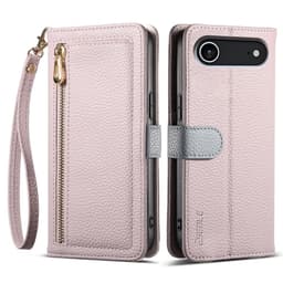 SKALO iPhone Air ESEBLE E11 Litchi Mirror Plånboksfodral - Rosa