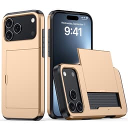 SKALO iPhone 17 Pro Max Armor Korthållare Skal - Guld