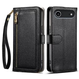 SKALO iPhone Air ESEBLE E11 Litchi Mirror Plånboksfodral - Svart