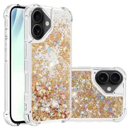 SKALO iPhone 17 Kvicksand Glitter Skal - Guld