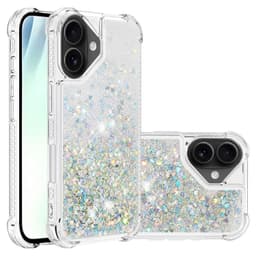 SKALO iPhone 17 Kvicksand Glitter Skal - Silver