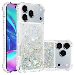 SKALO iPhone 17 Pro Max Kvicksand Glitter Skal - Silver
