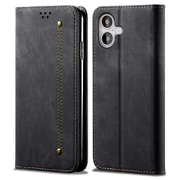 SKALO iPhone 17 Jeans Flip Cover - Sort