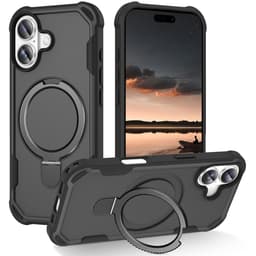SKALO iPhone 17 Armor Ring Suojakuori - Musta