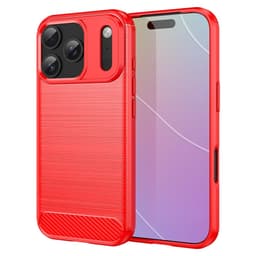 SKALO iPhone 17 Pro Armor Carbon Suojakuori - Punainen