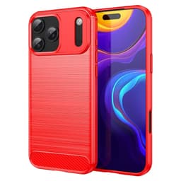 SKALO iPhone 17 Pro Max Armor Carbon Skal - Röd