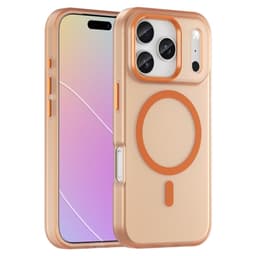 SKALO iPhone 17 Pro Matta Translucent Hybrid Suojakuori - Oranssi