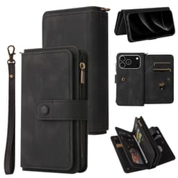 SKALO iPhone 17 Pro KT-2 Big Wallet 17-FACK Plånboksfodral - Svart