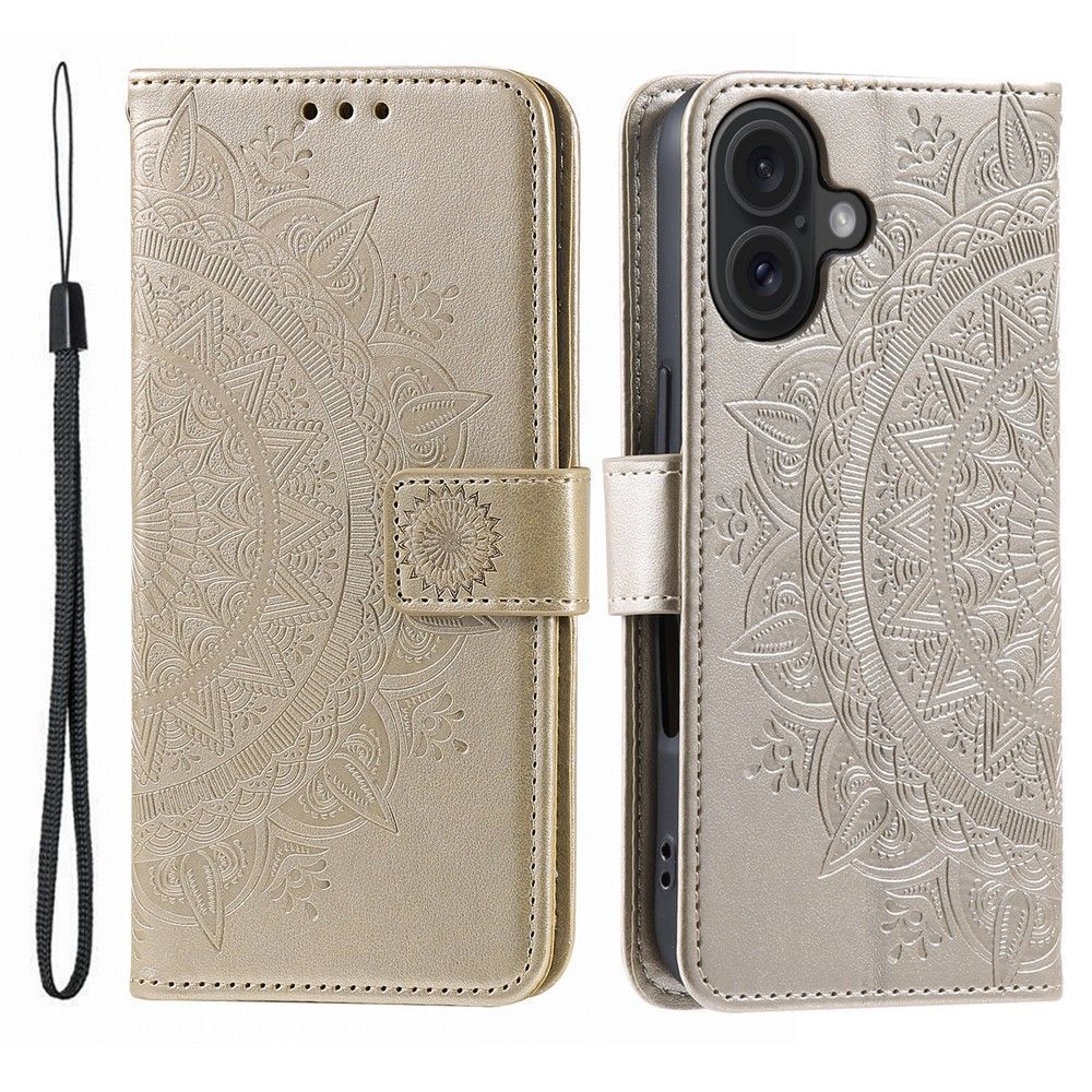 SKALO iPhone 17 Mandala Flip Cover - Guld
