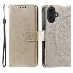 SKALO iPhone 17 Mandala Plånboksfodral - Guld