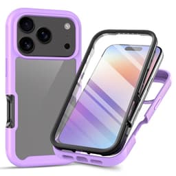 SKALO iPhone 17 Pro Shockproof Clear Hybrid+Skærmbeskyttelse Cover - Lilla