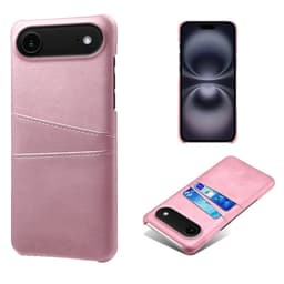 SKALO iPhone Air PU-Læder Kortholder Cover - Rosa guld