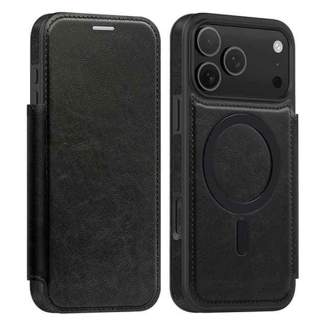 SKALO iPhone 17 Pro Slim Flip Cover - Sort