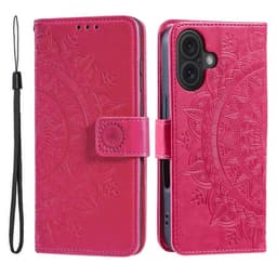 SKALO iPhone 17 Mandala Plånboksfodral - Cerise