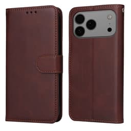 SKALO iPhone 17 Pro Max PU-läder Plånboksfodral - Brun