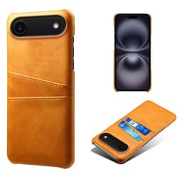 SKALO iPhone Air PU-Läder Korthållare Skal - Ljusbrun