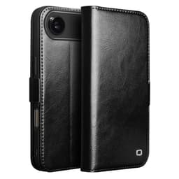 SKALO iPhone Air QIALINO Äkta Läder Plånboksfodral - Svart