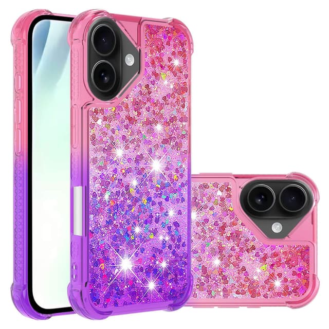 SKALO iPhone 17 Kvicksand Glitter Skal - Rosa