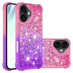 SKALO iPhone 17 Kvicksand Glitter Skal - Rosa-Lila