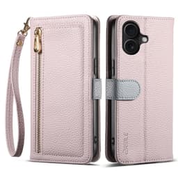 SKALO iPhone 17 ESEBLE E11 Litchi Mirror Plånboksfodral - Lila