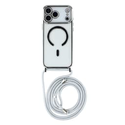 SKALO iPhone 17 Pro Max TPU Color Edge Halskæde Cover - Sølv