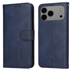 SKALO iPhone 17 Pro Max PU-läder Plånboksfodral - Blå