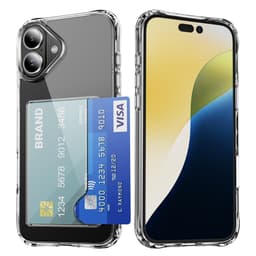 SKALO iPhone 17 Transparent Kortlomme Cover - Gennemsigtig