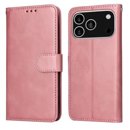 SKALO iPhone 17 Pro PU-läder Plånboksfodral - Rosa