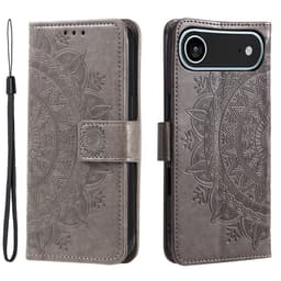 SKALO iPhone Air Mandala Plånboksfodral - Grå
