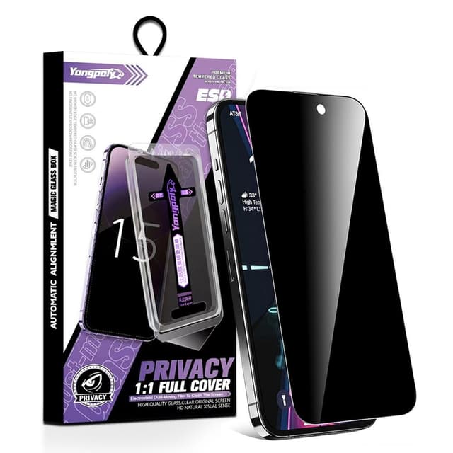 SKALO iPhone 17 YONGPOLY Privacy Skärmskydd Härdat Glas