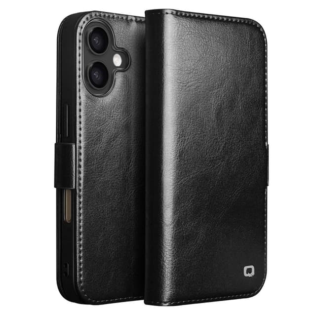 SKALO iPhone 17 QIALINO Äkta Läder Plånboksfodral