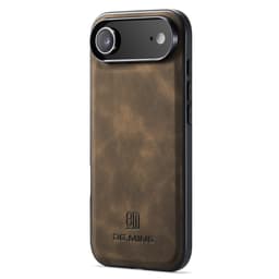 DG MING iPhone Air Premium PU-Läder Hybrid Skal - Mörkbrun