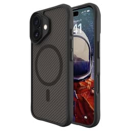 SKALO iPhone 17 Carbon Fiber Suojakuori - Musta