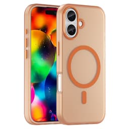 SKALO iPhone 17 Matta Translucent Hybrid Suojakuori - Oranssi