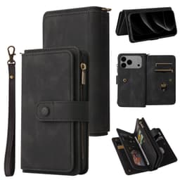 SKALO iPhone 17 Pro Max KT-2 Big Wallet 17-FACK Plånboksfodral - Svart
