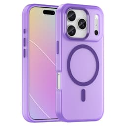 SKALO iPhone 17 Pro Matt Translucent Hybrid Skal - Mörklila