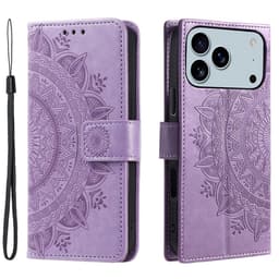 SKALO iPhone 17 Pro Max Mandala Plånboksfodral - Lila