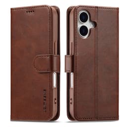 SKALO iPhone 17 LC.IMEEKE Premium PU-läder Plånboksfodral - Brun