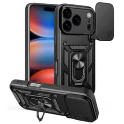 SKALO iPhone 17 Pro Max Armor Metallring Kameraslider Skal - Svart