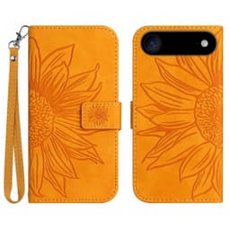 SKALO iPhone Air Embossed Flower Plånboksfodral - Gul