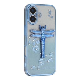 SKALO iPhone 17 KADEM Dragonfly Glitter Skal - Blå