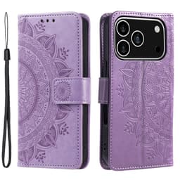 SKALO iPhone 17 Pro Mandala Lompakkokotelo - Violetti